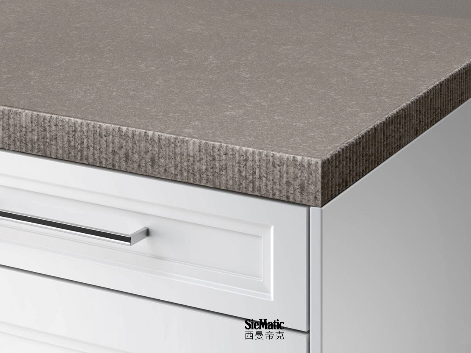 SieMatic StoneDesign kitchen countertop with chiseled edge
